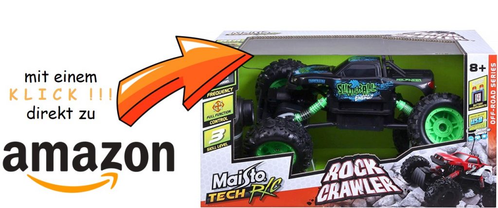 Bild vom RC Rock Crawler mit Linkhinweis zu Amazon